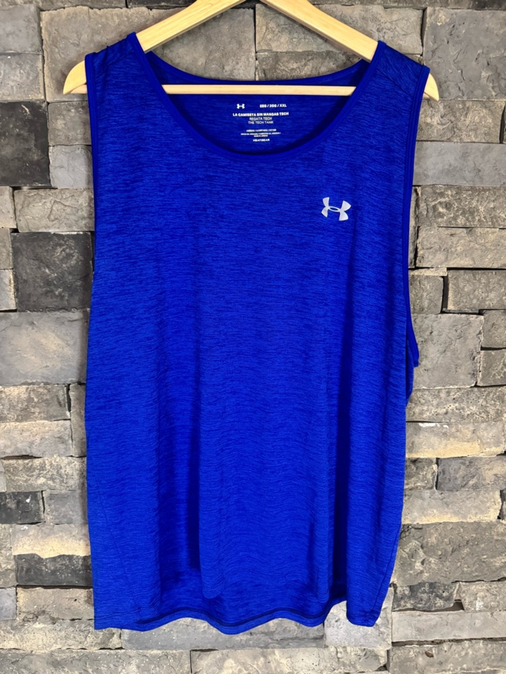 Under Armour The Tech Tank Blue Sleeveless Men's sz 2XL XXL